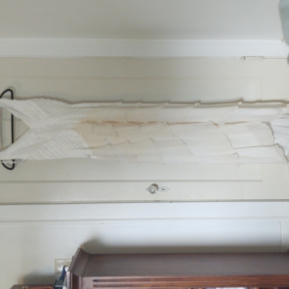 Tadashi Shoji Dresses & Skirts - Tadashi Silk Ivory Full Length Formal Dress Halter Neck Sz 10 NWT